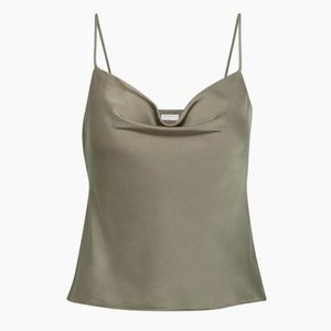 BABATON COWLNECK CAMISOLE in olive leaf green